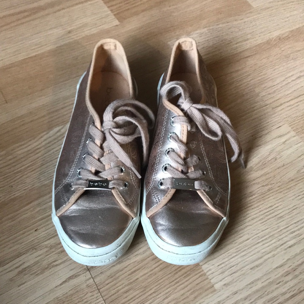 Rose gold Bebe shoe size 8